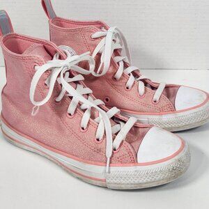 Kids Classic Converse All Stars High Tops … Pink Glittery 4.5